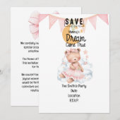 Adoptie Foster Kind Meisje roze themafeest Kaart (Voorkant / Achterkant)