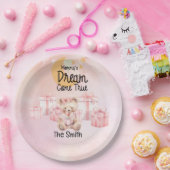 Adoptie Foster Kind Meisje roze themafeest Papieren Bordje (Feest)