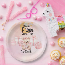 Adoptie Foster Kind Meisje roze themafeest Papieren Bordje