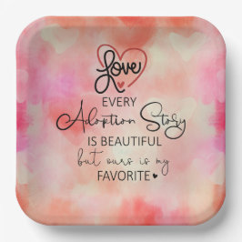 Adoptie Foster Kindergezin welkomstfeest Papieren Bordje