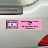Adoptie gaat echt over LOVE! Bumpersticker (Op auto)