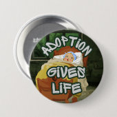 Adoptie Geeft Leven Ronde Button 7,6 Cm (Voorkant /achterkant)