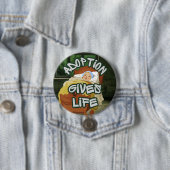 Adoptie Geeft Leven Ronde Button 7,6 Cm (In situ)