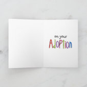 Adoptie gefeliciteerd groeten kaart (Binnen)