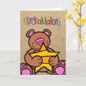 Adoptie gefeliciteerd groeten kaart (Gele Bloem)