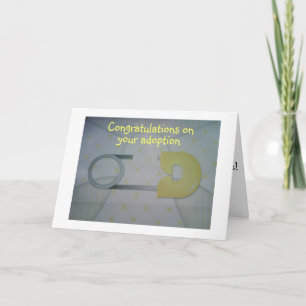 ADOPTIE GEFELICITEERD = LIEFDE & KNUFFELS KAART