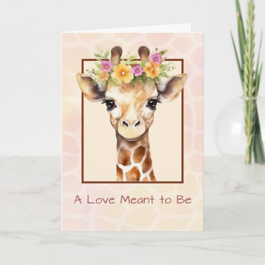 Adoptie Gefeliciteerd Meisje Sweet Safari Oerwoud Kaart (Voorkant)