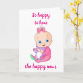 **ADOPTIE** GEFELICITEERD MET JE BABY MEISJE!! KAART (Gele Bloem)