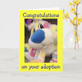 ADOPTIE GEFELICITEERD = PLEZIER / LIEFDE IN OVERVL KAART (Gele Bloem)