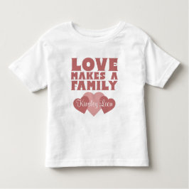 Adoptie Harten "Liefde maakt een familie" Aangepas Kinder Shirts