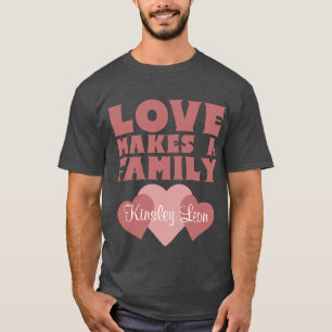 Adoptie Harten "Liefde maakt een gezin" Ouders T-shirt
