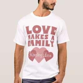 Adoptie Harten "Liefde maakt een gezin" Ouders T-shirt