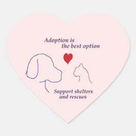 Adoptie is de beste optie hart sticker
