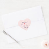 Adoptie is de beste optie hart sticker (Envelop)