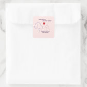 Adoptie is de beste optie vierkante sticker (Tas)