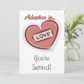 Adoptie is liefde kaart (Staand voorkant)