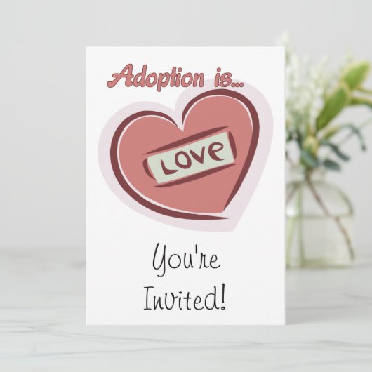 Adoptie is liefde kaart (Staand voorkant)