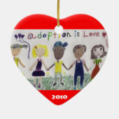 Adoptie is liefdesorganisatie keramisch ornament (Achterkant)