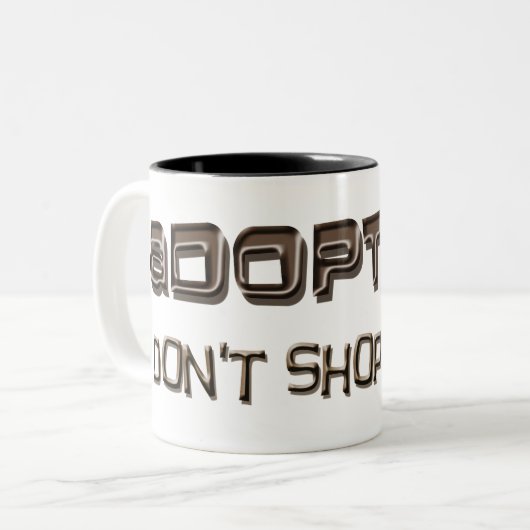 adoptie - koop geen mok (Voorkant links)