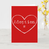 Adoptie = liefde in wit kaart (Gele Bloem)