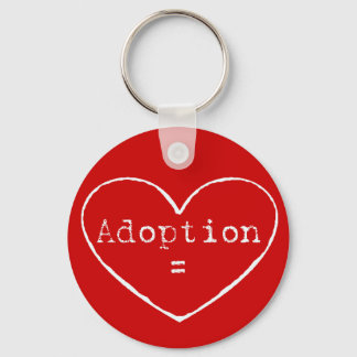 Adoptie = liefde in wit sleutelhanger