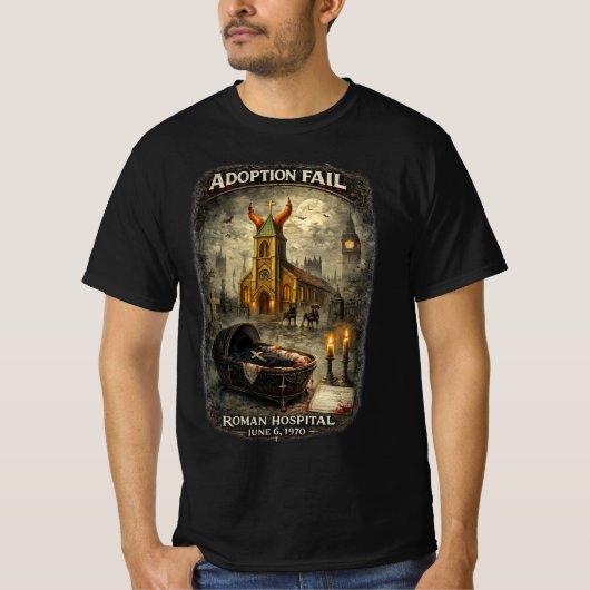 Adoptie Mislukt Heren Waarde Donker T-shirt (Voorkant)