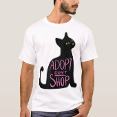 adoptie niet winkelen Katze T-shirt (Voorkant)