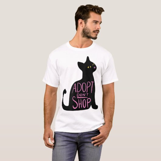 adoptie niet winkelen Katze T-shirt (Voorkant volledig)