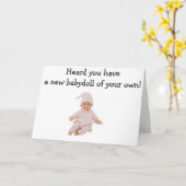 ADOPTIE = NIEUWE BABYPOP VAN JEZELF KAART (Gele Bloem)