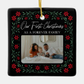 Adoptie Onze eerste Kerstmis als een Forever Famil Keramisch Ornament (Voorkant)