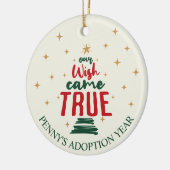 Adoptie "Onze wens kwam uit" Kerstmis Keramisch Ornament (Links)
