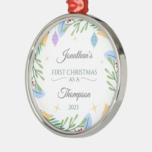 Adoptie Ornament Gepersonaliseerd als Eerste Kerst (Links)