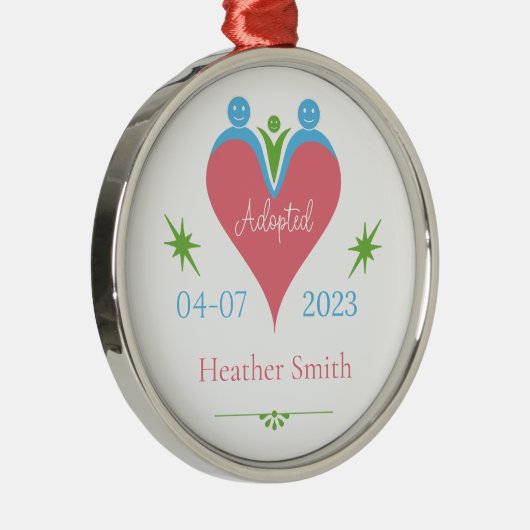 Adoptie Ornament Gepersonaliseerd als Eerste Kerst (Rechts)