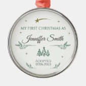 Adoptie Ornament Gepersonaliseerd als Eerste Kerst (Voorkant)