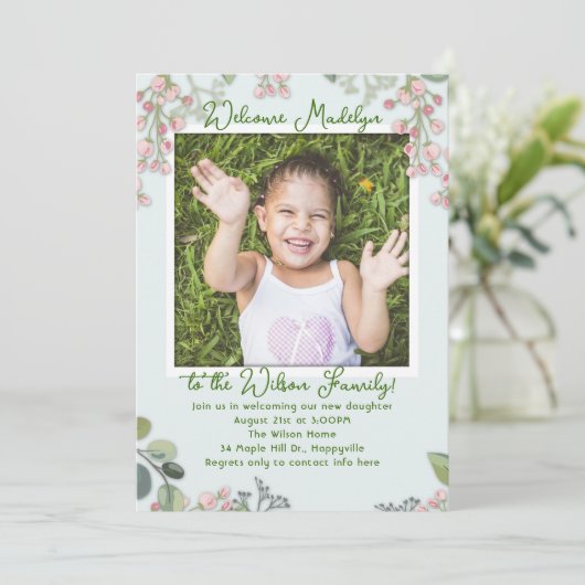 Adoptie Partij Dochter Kaart (Staand voorkant)