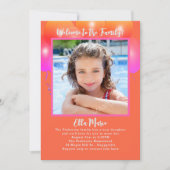 Adoptie Party Dochter Fotoballonnen Uitnodiging (Voorkant)