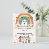 Adoptie Regenboog Baby shower Briefkaart (Staand voorkant)