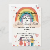 Adoptie Regenboog Baby shower Briefkaart (Voorkant / Achterkant)