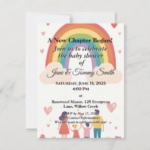 Adoptie Regenboog Baby shower Briefkaart