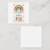 Adoptie Regenboog Baby shower Informatiekaartje (Voorkant / Achterkant)