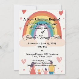 Adoptie Regenboog Baby shower Kaart