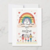 Adoptie Regenboog Baby shower RSVP Kaartje (Voorkant)