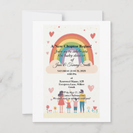 Adoptie Regenboog Baby shower RSVP Kaartje
