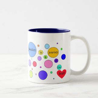 Adoptie Reis van Hart Cirkels Tweekleurige Koffiemok