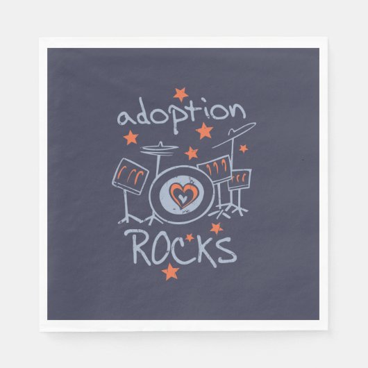Adoptie Rocks Party Napkin Servet (Voorkant)