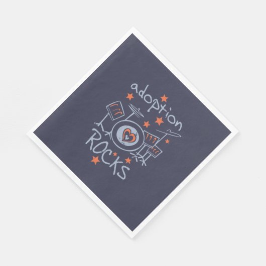 Adoptie Rocks Party Napkin Servet (Hoek)
