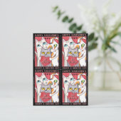 Adoptie / Shelter Cats 4 Valentijnse Kaarten Feestdagenkaart (Staand voorkant)