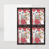 Adoptie / Shelter Cats 4 Valentijnse Kaarten Feestdagenkaart (Voorkant / Achterkant)