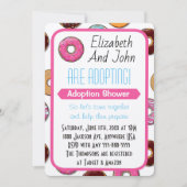 Adoptie Shower Modern Pink Donut Party Kaart (Voorkant)