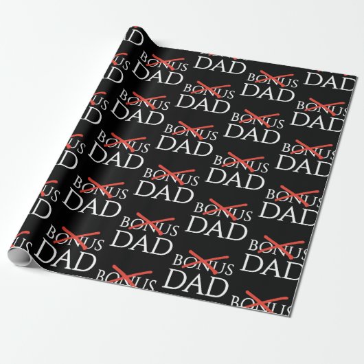 Adoptie Stiefvader BONUS VADER Vaderdag Cadeaupapier (Uitgerold)